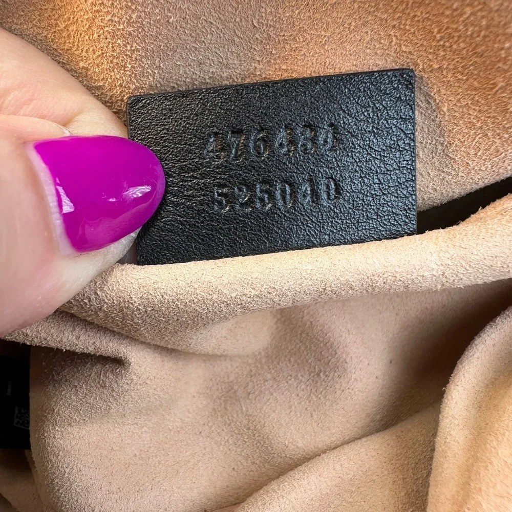 EUC! Gucci Black Quilted Leather GG Marmont Belt Bag with Gold Hardware - Picture 12 of 16